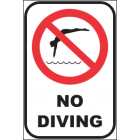 No Diving Sign