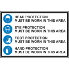 These Protective Equipments Must be Worn In This Area Sign