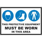 This Protective Equipments Must Be Worn In This Area Sign