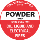 This Extinguisher Unit No.-Powder B (E)