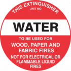 This Extinguisher Unit No.-WATER
