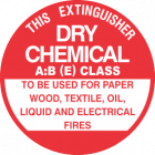 This Extinguisher Unit No.-DRY CHEMICAL A:B (E) CLASS