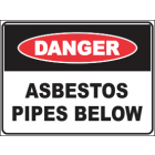 Asbestos Pipes Below