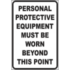 Personal Protective Equipment Must Be Worn Beyond This Point Sign
