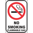 No Smoking Flammable Gas Sign