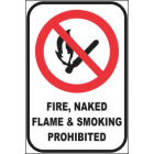 Fire,Naked Flame & Smoking Prohibited Sign