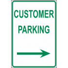 Customer Parking Arrow (R) Sign