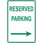 Reserved  Parking Arrow (R) Sign