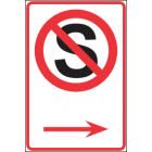 No Stopping Arrow(L) Sign