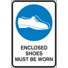 Enclosed Shoes Must be Worn sign