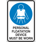 Personal Floatation Device Must be Worn Sign