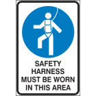 Safety Harness Must be Worn in This Area Sign