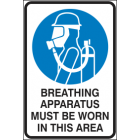 Breathing Apparatus Must be Worn in This Area Sign