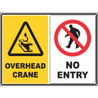 Overhead Crane-No Entry Sign