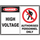 High Voltage-Authorised Personnel only Sign