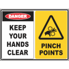 Keep Your Hands Clear-Pinch Points Sign