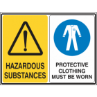 Hazardous Substances-Protective Clothing Must be Worn Sign