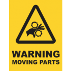 Warning Moving Parts Sign