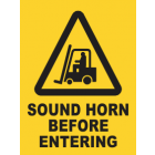 Sound Horn Before Entering Sign
