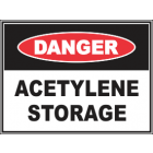Acetylene Storage Sign