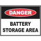 Battery Storage Area Sign