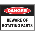 Beware Of Rotating Parts Sign