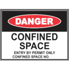 Confined Space Enter By Permit Only Sign