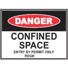 Confined Space Enter By Permit Only Reg#: Sign