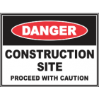Construction Site Proceed With Caution Sign