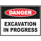 Excavation In Progress Sign