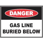 Gas Line Buried Blow Sign