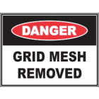Grid Mesh Removed Sign