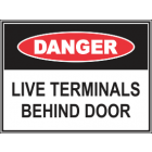Live Terminals Behind Doors Sign