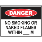 No Smoking or Naked Flames Within __M Sign