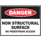 No Structural Surface No Pedestrian Access Sign