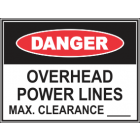 Overhead Power lines Max.Clearance___Sign