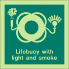 Lifebuoy With Light & Smoke Sign