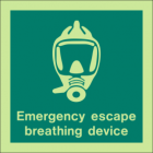 Emergency escape Breating Device Sign