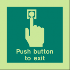 Push Button To Exit Sign