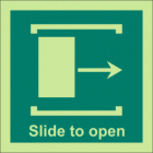 Slide To Open (Right Side) Sign
