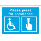 Please Press For Assistance Sign