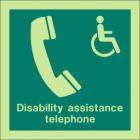 Disability assistance telephone Sign