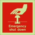 Emergency Shut Down Sign