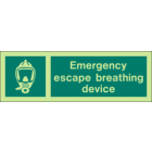Emergency Escape Breathing Device Sign