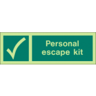 Personal Escape Kit Sign
