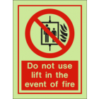 Do Not Use Lift In The Event Of Fire IMO Sign