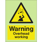 Warning-Overhead Working Sign