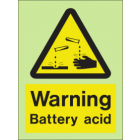 Warning-Battery acid Sign