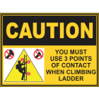 You Must use 3 Points Of Contact When Using Ladder Sign
