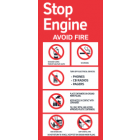 Stop Engine Avoid Fire Sign